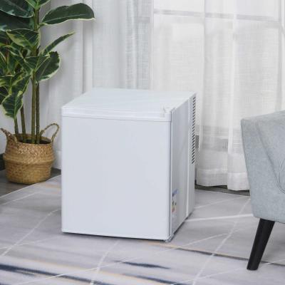 HOMCOM Mini Frigorífico Volumen 50 L con Luz LED Estante Extraíble Ajustable de 3 Niveles Ruido Mínimo 43x48x51 cm Blanco