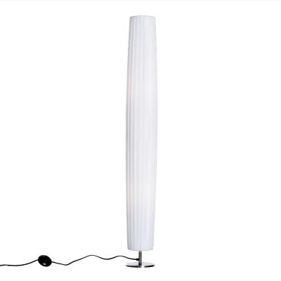 HomCom Lámpara de Pie Moderna con 2 Luces E27 40W y Pulsador de Pie con Base de Acero Inoxidable 120cm - Color Blanco