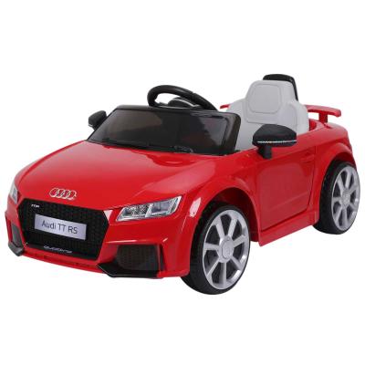 HOMCOM Audi TT Eléctrico Infantil Coche Juguete Niño +3 Años Mando a Distancia Música y Luces Aprendizaje Batería Doble Puerta Carga 30kg 103x63x44cm