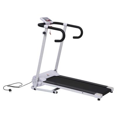HOMCOM Cinta de Andar y Correr Plegable y Eléctrica de 500W para Fitness 1-10Km/h con Pantalla LCD y Carga Máx. 110kg Blanco y Negro