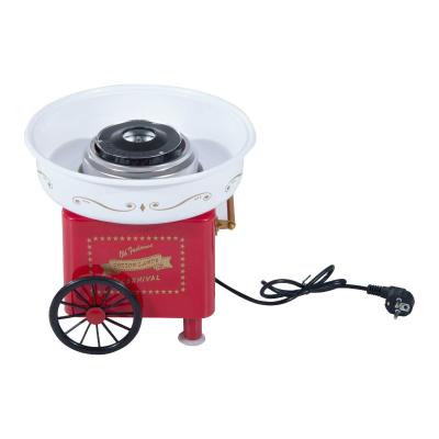 HOMCOM Máquina de Algodón de Azúcar Eléctrica Profesional Estilo Retro Regalo Infantil para Fiestas Cumpleaños Acero Inox. Aluminio 450W-550W Cotton Candy Machine 30x30x28cm Rojo