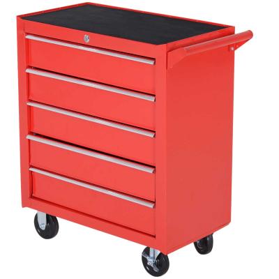 DURHAND Carro de Herramientas con Ruedas para Taller Garaje y Hogar Chapa de Acero Rojo