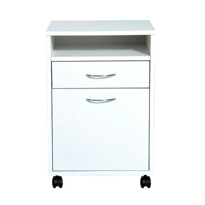 HomCom Cajonera con Rueda - Tipo Archivo Móvil de Oficina y Hogar – Color Blanco - Tablero de Partículas – 40 x 35 x 60cm