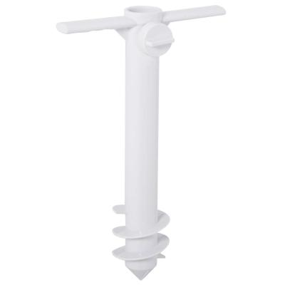 Outsunny Pincho de Sombrillas con Perilla de Apretar Ajuste Universal Protección contra Viento Apto para Poste entre Ø22-38 mm 37x24 cm Blanco
