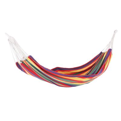 Outsunny Hamaca de Algodón para Jardín 210x150 cm Hamaca Colgante Portátil Carga Máx. 150 kg para Acampar Piscina Camping Rayas Multicolor