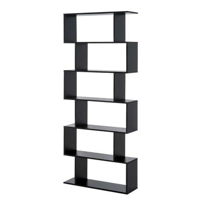 HOMCOM Estantería Alta Librería 6 Estantes Comedor Salón Diseño Moderno Montaje de Pared 80x23x192cm Madera Negro