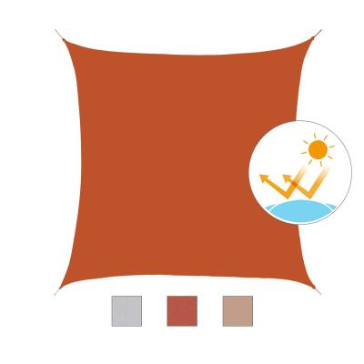 Outsunny Toldo Vela Rectángulo 3x3m Vela de Sombra para Terraza Jardín Camping Resistente al Agua Protección UV Poliéster Color Óxido Rojo