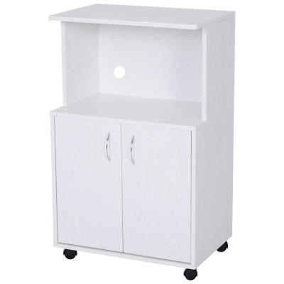 HOMCOM Aparador Auxiliar Bajo de Cocina con 4 Ruedas 2 con frenos 60,4x40,3x97cm