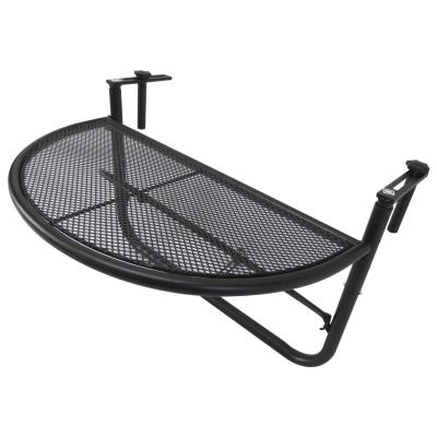 Outsunny® Mesa Colgante de Balcón Semicircular Ajustable en Altura Simple y Conveniente para Barandilla de Balcón Terraza Patio 60x45x50cm