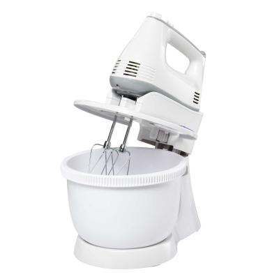 HOMCOM Batidora Amasadora para Repostería Profesional Robot de Cocina Multifuncional 3.4 Litros con 6 Velocidades Incluye 3 cabezales 300 W Acero Inoxidable Blanco
