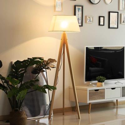 HomCom® Lámpara de Pie Moderna para Dormitorio Estudio Salón con Luces E27 40W y Pulsador de Pie