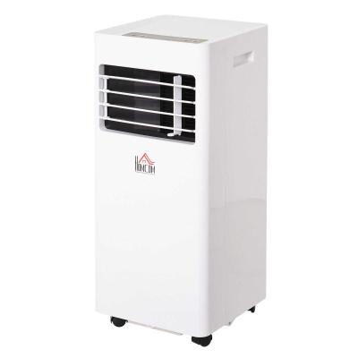 HOMCOM Aire Acondicionado Portátil 7000Btu 3 en 1 Enfriador Humidificador y Ventilador Potencia 765W con Ruedas Temporizador LED y Mando a Distancia Silencioso 30,5x32,8x67,8 cm Blanco