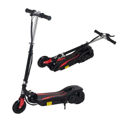 HOMCOM Patinete Eléctrico Altura Ajustable Scooter Eléctrico Plegable con Interruptor de Arranque Freno de Manillar Izquierdo Soporta hasta 50 kg 75x36x82-93 cm Negro
