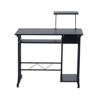 HomCom® Escritorio con 1 Cajón y Bandeja para el Teclado Mesa de Ordenador PC para Hogar Escuela y Oficina Mobiliario Despacho 90x50x95cm Negro