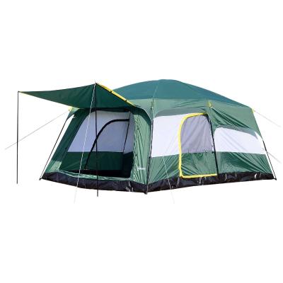 Outsunny Tienda de Campaña Familiar 8-10 Personas Carpa Grande Acampada Tipo Refugio para Playa - Picnic Portátil y Impermeable con Bolsa de Transporte Mosquitera Protección Solar UV 4.3x3x2m