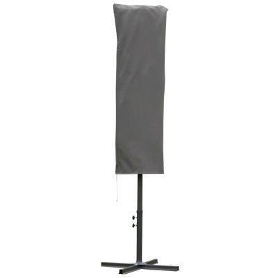 Outsunny Funda Protectora de Sombrilla Ø57x160 cm Cubierta de Sombrilla Resistente a Intemperie para Jardín Patio con Varilla Cremallera Gris