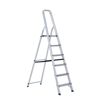 HOMCOM Escalera de Aluminio Tijera Plegable 4/5/6 Peldaños 150kg Ligero Robusto (6 Peldaños) 188x109x48 cm Plateado