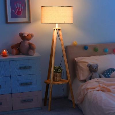HomCom® Lámpara de Pie Moderna para Dormitorio Estudio Salón con Luces E27 40W y Pulsador de Pie