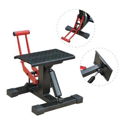 HOMCOM Caballete Elevador Universal Ajustable para Moto tipo Soporte de Motocross para Aparcar o Reparar Amortiguamiento Carga 150kg Acero