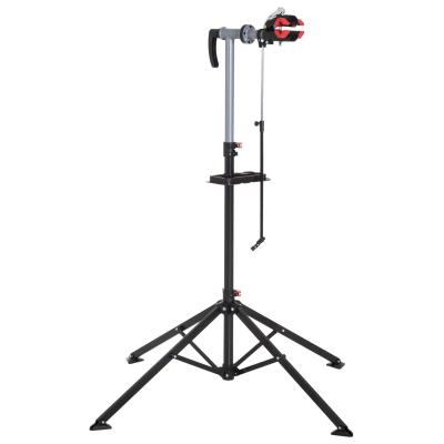HOMCOM Bicicletas Soporte de Pie 109-180cm Reparacion Bicicletas con Bandeja Herramientas Bici