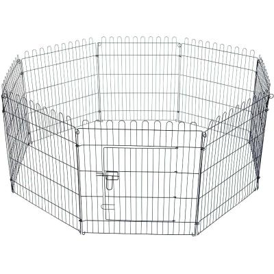 PawHut Parque Perros Jaula Plegable Mascotas Cerca Entrenamiento Cachorros 8 Vallas (71 * 91cm)