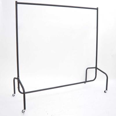 HOMCOM Perchero Colgador 150x60x170 cm Organizador Armarios con Ruedas Hierro Negro