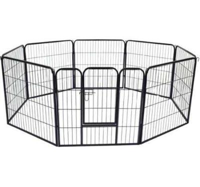 HOMCOM Parque Mascotas Valla 8 Piezas 80x80cm + Puerta Entrenamiento Perros