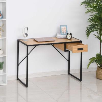 HOMCOM Mesa de Escritorio Multifuncional Mesa de Computadora con Patas en Forma de Marco Rectangular 110x45x76 cm Color Madera