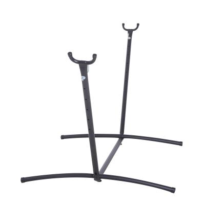 Outsunny Soporte Ajustable para Hamaca Universal Estructura de Hierro Carga Hasta 150kg - Pie para Hamaca 280x120x110cm Negro