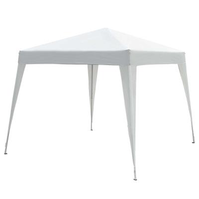 Outsunny Carpa Cenador Plegable 3x3 m para Exterior para Jardín Camping Fiesta Tienda Eventos - Acero y Oxford - Blanco