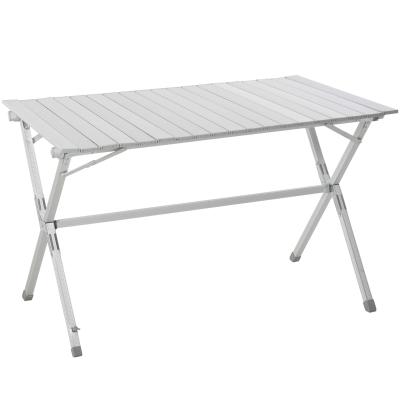 Outsunny Mesa Plegable Camping de Picnic 111,5x70x69cm Mesa Aluminio + Bolsa Transporte