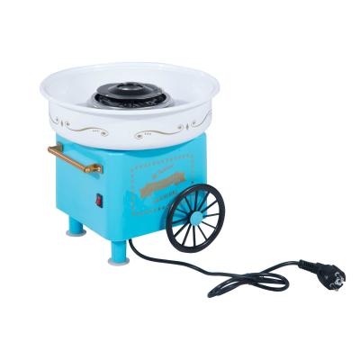 HOMCOM Máquina de Algodón de Azúcar Eléctrica Profesional Estilo Retro Regalo Infantil para Fiestas Cumpleaños Acero Inox. Aluminio 450W-550W Cotton Candy Machine 30x30x28cm Azul
