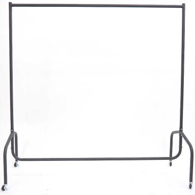 HOMCOM Colgador de ropa Perchero de Pie Organizador Armarios con Ruedas Ideal para ropa, perchas y abrigos 180x60x170 cm Hierro Negro