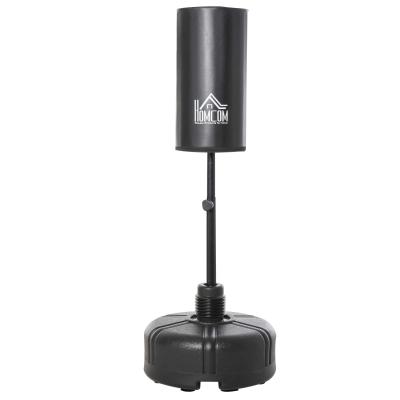 HOMCOM Saco de Boxeo de Pie con Soporte Ajustable en Altura de 3 Niveles y Base Rellenable de Arena 45 kg o Agua 30 kg Acero para Hogar Gimnasio Ø68x150-170 cm Negro