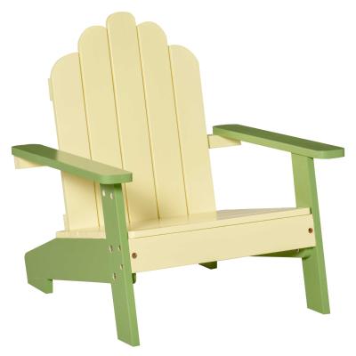 Outsunny Silla de Jardín Adirondack para Niños de +1 Año de Madera Maciza Sillón Infantil para Exterior Terraza Balcón Carga Máx. 40 kg 51x50x52,5 cm Amarrillo