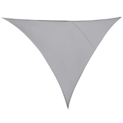 Outsunny Toldo Vela Triangular 5x5x5 m Toldo Triángulo tipo Sombrilla o Parasol para Terraza Jardín o Camping Color Gris