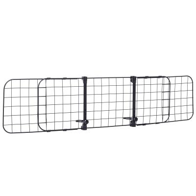 PawHut Rejilla Separador Perro Coche Extensible Universal Reja de Seguridad Barrera para Perro y Maletas Mascota Apoyo para Cabeza 91-145x30 cm Acero