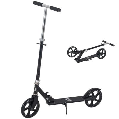 HOMCOM Patinete Plegable para Niños de +5 Años Scooter Infantil Manillar Ajustable en Altura de 4 Niveles con Freno 88x37x75-100 cm Negro
