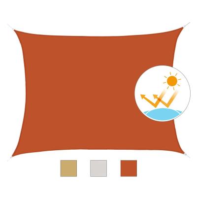 Outsunny Toldo Vela Rectángulo Color Rojo Sombrilla Parasol Terraza Jardin Camping 3x4m