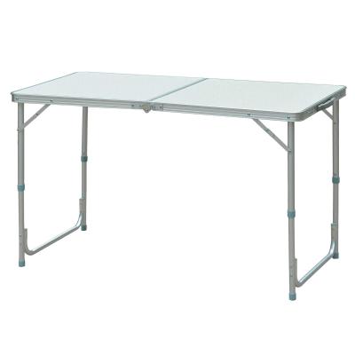 Outsunny Mesa de Camping Plegable convertible en Maleta Altura Regulable para Picnic 120x60x54-70 cm con Marco de Aluminio