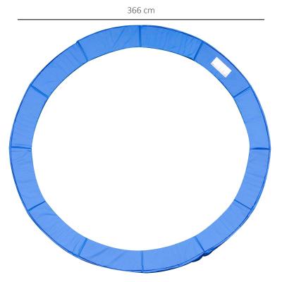 HOMCOM Cojín Cubierta de Protección Borde Resorte para Cama Elástica Trampolín Redondo Diámetro diametros 366 cm Azul
