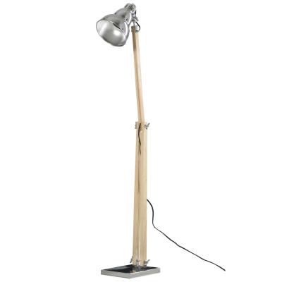 Lampa podłogowa lampa stojąca z regulacją wysokości regulowany klosz E27 lite drewno