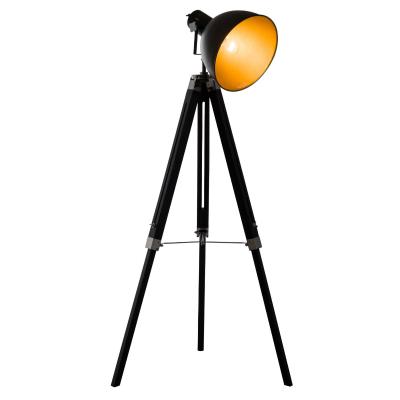 HOMCOM LAMPA STOJĄCA REGULOWANA WYSOKOŚĆ W152CM SOSNA czarno-złota