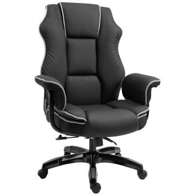 Ergonomiczne krzesło biurowe z funkcją przechylania krzesło obrotowe z regulacją wysokości imitacja skóry