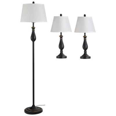 Zestaw 3 lamp: 1 lampa podłogowa (ø 30 x 62 cm) + 2 lampy stołowe (ø 38 x 158 cm)