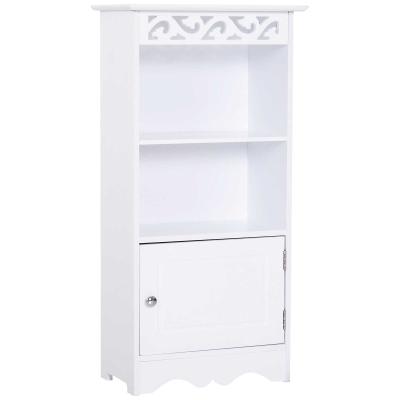 Homcom® Szafka Łazienkowa Kuchenna Do Przechowywania Mdf Biała 40 X 23 X 80 Cm