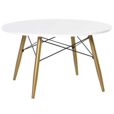 HOMCOM® ŁAWA STOLIK KAWOWY NOCNY OKRĄGŁY drewno + metal
