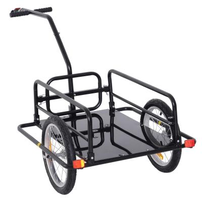 HOMCOM® PRZYCZEPA TRANSPORTOWA ROWEROWA czarna