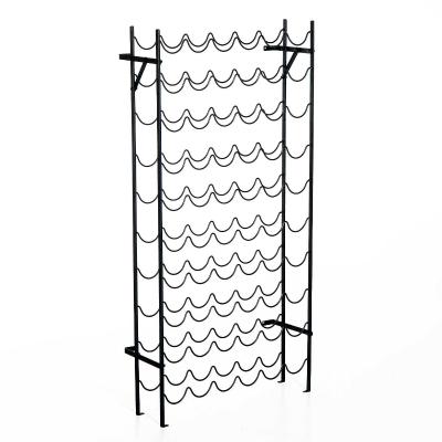 Stojak na wino regał na wino metalowy czarny 63 x 20,5 x 118 cm Homcom
