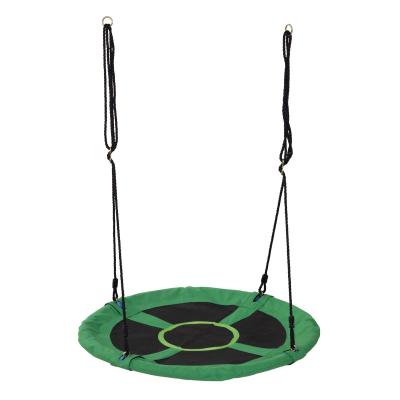 HOMCOM® HUŚTAWKA GNIAZDO KOKON BUJAK OGRODOWY DLA DZIECI do 100 kg 100 cm zielona + czarna